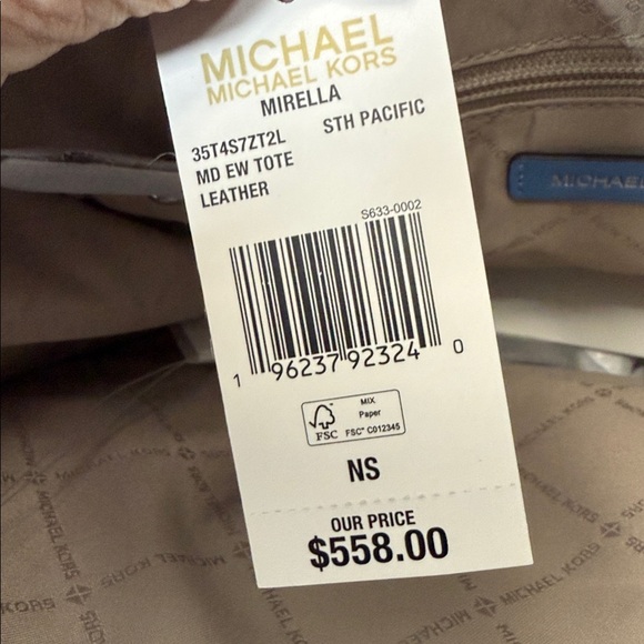 NWT Michael Kors Vibrant Blue Mirella Tote - Picture 4 of 6